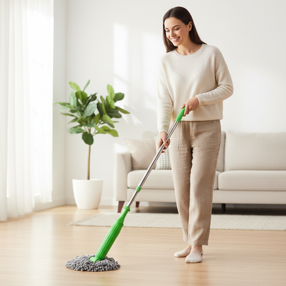 Silena™ - Premium Kendinden Sıkmalı Çelik Gövdeli Mop