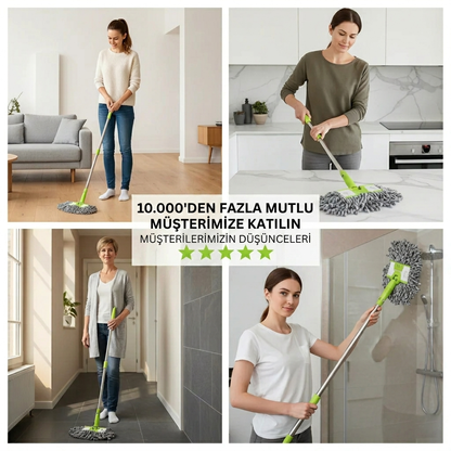 Silena™ - Premium Kendinden Sıkmalı Çelik Gövdeli Mop